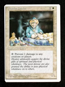 1995 4a edición ilimitada Samite Healer error error de fábrica 1/1 WOTC MAGIC MTG - Imagen 1 de 3