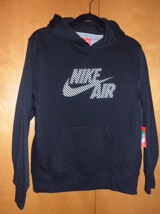 Nike NWT  boys black Hoodie sweater size M - - Picture 1 of 3