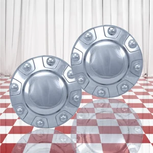 2pc Chrome Bolt-On Rear Center Caps for 2019-2025 Ram 3500 Tradesman - Picture 1 of 4