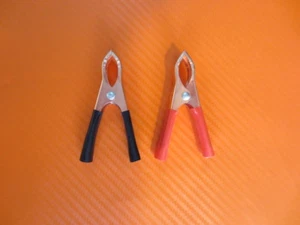 2 Pezzi Morsetti a Coccodrillo per Batteria per Caricabatterie Lipo Ramati 30A Lunghezza 72mm - Foto 1 di 3