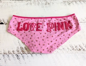 Victoria’s Secret PINK Size XS Y2K Bubblegum Pink Ditsy Floral Love Pink Hipster - Picture 1 of 5
