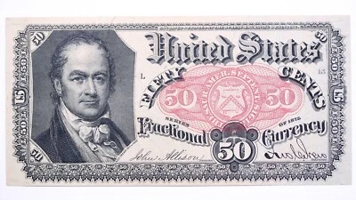 1875 50c FIFTY CENTS FRACTIONAL CURRENCY William H. Crawford RARE UNC - Image 1 of 2