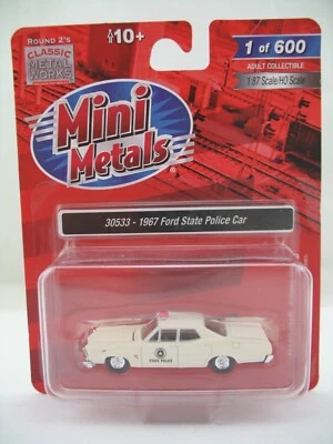 Mini Metals HO Model 30533: 1967 Ford, State Police Car, MOC - Image 1 of 4