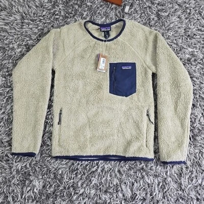 Suéter polar cuello redondo Patagonia para hombre Los Gatos talla XS beige azul Foto 1 de 4