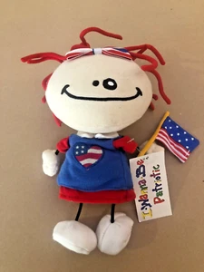 Rare Vintage "I Wanna Be Patriotic" USA Flag 4th of July 2002 Holiday Doll 10" - Picture 1 of 3
