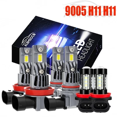 For 2011-2019 Toyota Highlander Front 6pcs LED Headlight & Foglight Bulb White - Image 1 of 4
