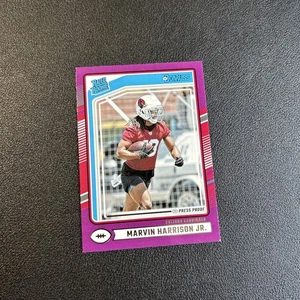 2024 Panini Donruss Rated Rookie Marvin Harrison Jr. #393 Purple Press Proof RC - Picture 1 of 2
