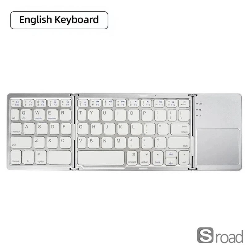 Foldable Bluetooth Keyboard With Touchpad, Wireless For IOS Android Windows - Image 1 of 4