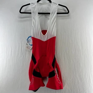DNA Rubina Cycling Bib Shorts Mens XS Padded Compressive Meryl Fiber Red Black - Picture 1 of 10