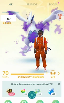 Pokémon Acc Go Lv70- Instinct - 12M Stardust - 19 Legendary - 180 Shiny - Image 1 of 4
