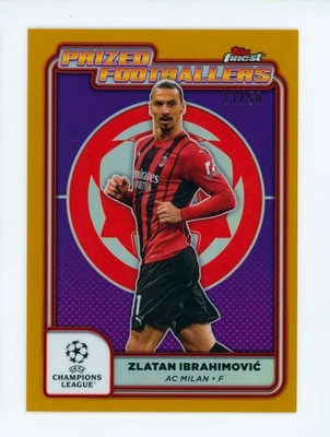 2024-25 Zlatan Ibrahimovic Topps Finest Gold Refractor AC Milan Card 13/50 - Image 1 of 3