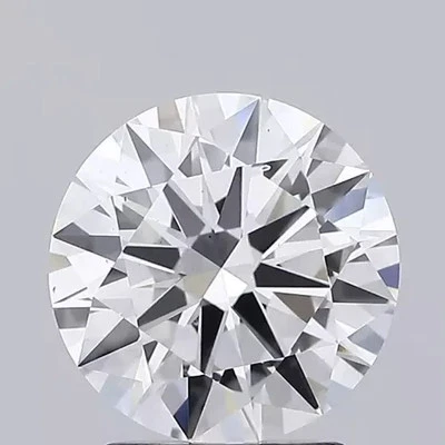 Piedra de corte redondo cultivada en laboratorio de 1,50 quilates certificado IGI CVD DIAMANTE E color VS2 claridad Foto 1 de 4