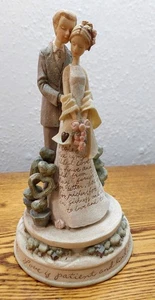 Vintage Enesco Foundations Bride and Groom lighted Statue Figurine - Picture 1 of 18