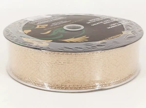 Member's Mark Premium Wired Edge Ribbon 1.5" Wide x 50 Yards Color Gold Crafts - Picture 1 of 5