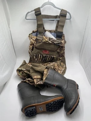 Mossy Oak Shadow Grass Habitat Camo Breathable Bootfoot Wader Size 10 - Image 1 of 4