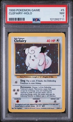 1999 Pokemon Base Set Holo Clefairy #5 /102 PSA 7 - Image 1 of 2