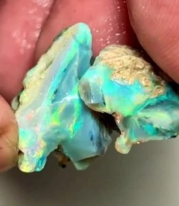 Super Bright Dark Lightning Ridge Opal Split.  Premium Australian Opal to cut - Picture 1 of 2