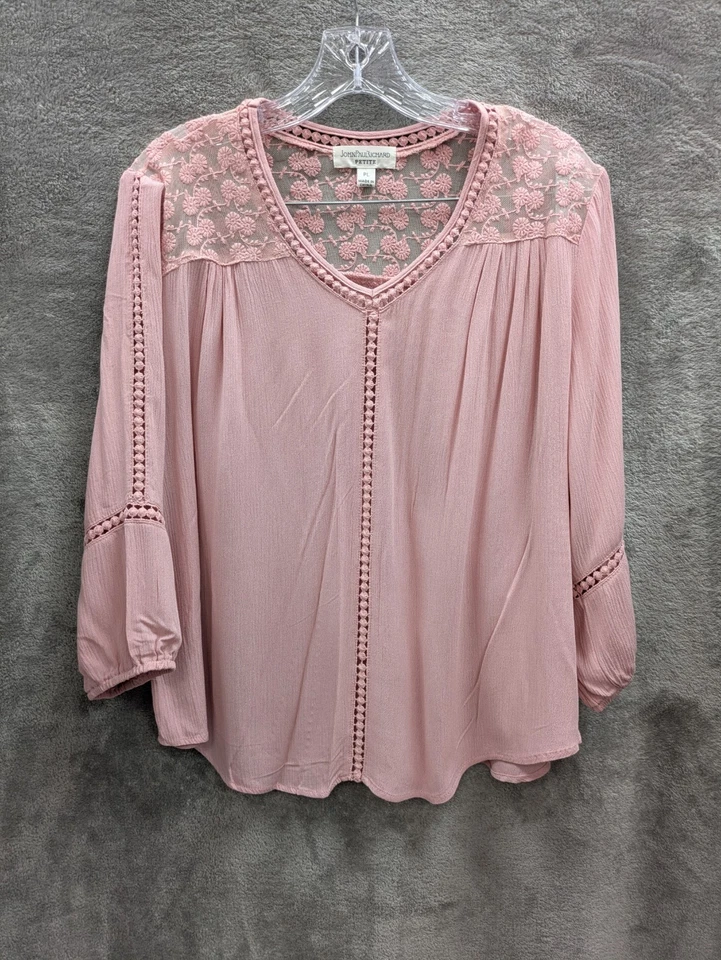 Blusa Campesina Mujer Mediana/Grande Est Encaje Arrugado Bohemia Minimalista Coqueta Foto 1 de 4