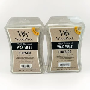2 YANKEE CANDLE WOODWICK FIRESIDE HIGHLY FRAGRANCED SCENTED WAX MELTS 3OZ 6-PACK - Picture 1 of 5