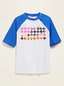 Old Navy Kid Boys Graphic Color-Blocked Raglan Sleeve Rashguard Size XS (5) - Picture 1 of 2