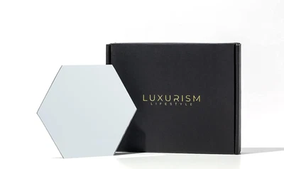 Luxurism Lifestyle 10 Hexagon Mirror Tiles Glass Reflective Wall Decors Home - Image 1 of 4