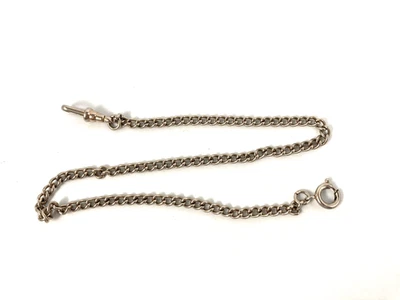 GERMANY SILVER TONE VICTORIAN VINTAGE POCKET WATCH CHAIN 13" / 3.5mm - Image 1 of 4