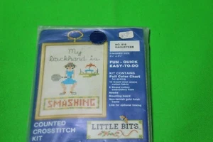 Little Bits Counted Crosstitch Kit 616 Raqueteer Tennis sports - Picture 1 of 5