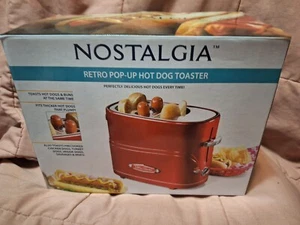 Nostalgia Retro Pop-Up Hot Dog Toaster - Red NEW IN BOX - Picture 1 of 10
