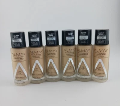 6 PACK ALMAY SKIN PERFECTING COMFORT MATTE FOUNDATION 110 NEUTRAL BUFF - Image 1 of 4