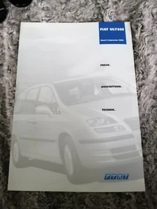 Fiat Ulysse - precios, equipamiento, tecnología - septiembre 2003 12 páginas - Imagen 1 de 1