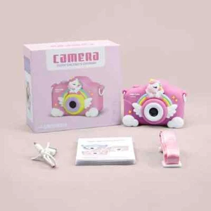 Unicorn Kids/Toddler PINK 1080P Anti-Blue Screen Photo CAMERA Silicone Gift Toy - Picture 1 of 5