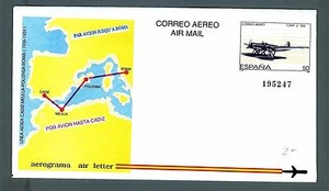 SPAIN - SPAGNA - 1989 - AEROGRAMMA - 50 pt - Idroplano CANT Z - 506. Line aerea - Imagen 1 de 1