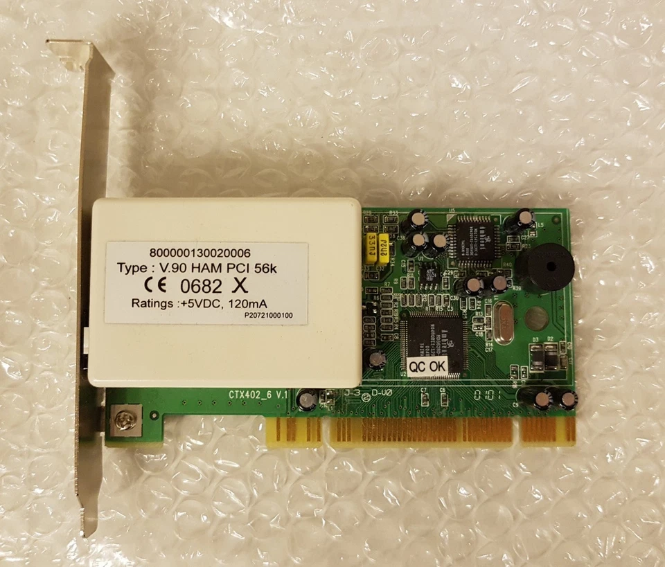 Interne PCI-Modem-Karte: "HAM" 56k V.90 PnP Chipsatz MD5628D CE 0682 - Bild 1 von 1