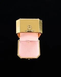 Vtg Juicy Couture Jewelry Box Gold Pink Limited Edition Charm Storage EMPTY - Picture 1 of 10