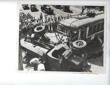1934 PHOENIX ARIZONA ORIGINAL PHOTO TRUCK TRAM WRECK VINTAGE 7X9 INCH RAILROAD