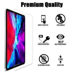 For Apple iPad Air 4 (10.9 inch) Tempered Glass Screen Protector Round Edges 9H - Picture 1 of 6