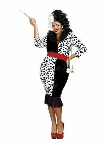 Dreamgirl Dalmata Diva Bianco Nero Cane Adulto Donna Halloween Costume 10671 - Immagine 1 di 1
