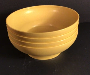 Set Of 4 Tupperware 6-1/4" Cereal, Salad, Soup, Dessert Bowls #890 Harvest Gold - Picture 1 of 4