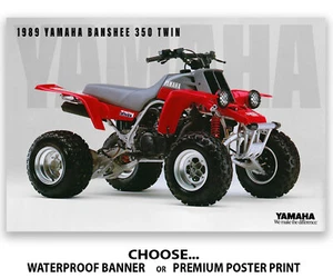Yamaha Banshee 350 1989 póster de volante pancarta fabricante de equipos originales folleto calcomanía imagen gráfico - Imagen 1 de 4
