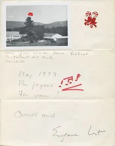 List, Eugene. (1918–1985) : Signed Letter and Holiday Cards - Picture 1 of 3