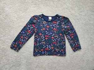 Hanna Andersson sz 5 110 Holiday Print Knit Top Cotton Jersey - Picture 1 of 2