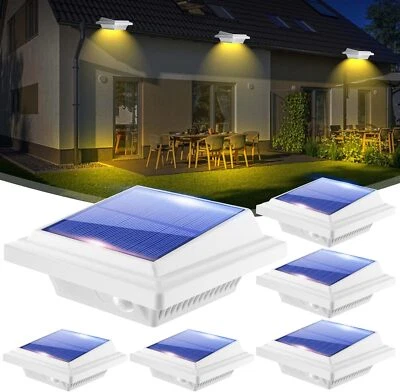 2/6 PCS Solar Gutter Lights 25LEDs for Fence Roof Gutter Yard Roof Wall Lamp  - Image 1 of 4