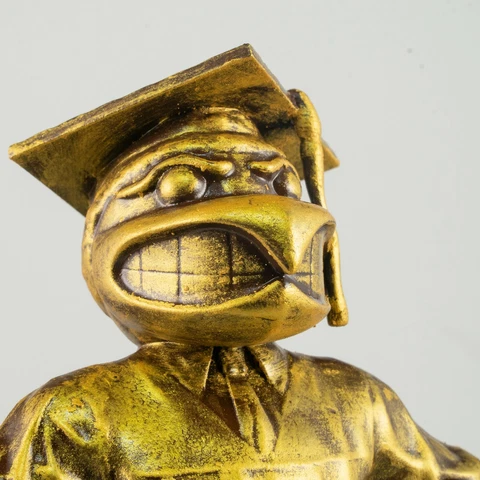 Customizable 7" Tall University of Iowa Mascot Herky Hawkeye Graduation Figurine Cover