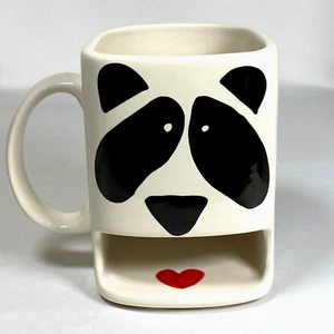 Panda Bear Dunk Mug Ceramic Milk & Cookies  Cup - Coffee - Lenny Mud Studio USA - Picture 1 of 10