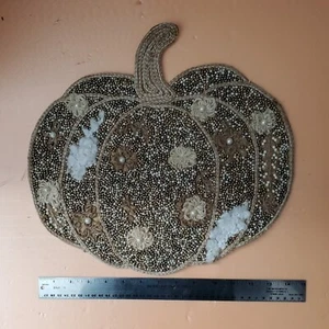Beaded Pumkin Doily by Nicole Miller Table decor - Picture 1 of 4