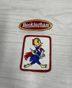 2-Vintage Colonel Rockingham Geflügel Aufnäher Huhn zum Aufnähen Brandneu! Selten - Bild 1 von 3