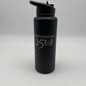 Kentucky Derby 150 water bottle 34 oz black logobrands stainless steel - Picture 1 of 8