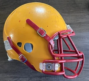 Riddell Speed Revolution Football Helmet Youth Small 2011 Used Gold Red Facemask - Picture 1 of 7