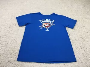 Oklahoma City Thunder Shirt Mens Medium Blue Adidas NBA Basketball Cotton Logo - Picture 1 of 11