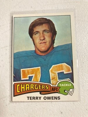 1975 topps football #256 terry owens san diego chargers - Image 1 of 2